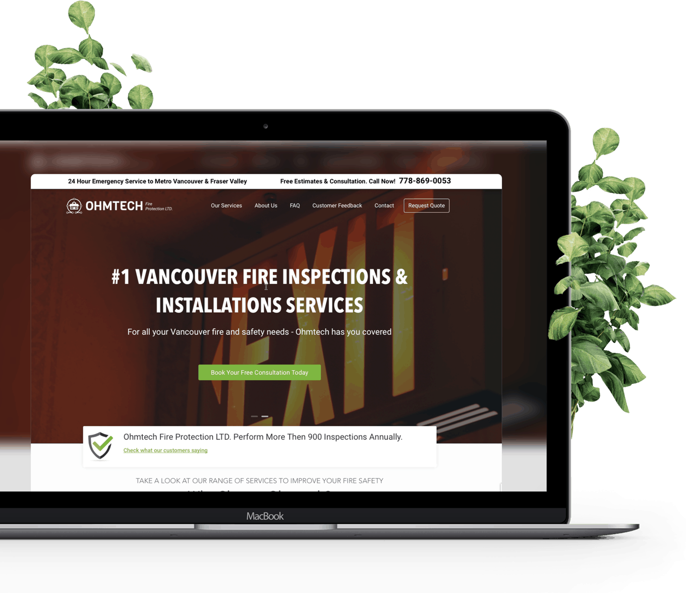 Company Website for OhmTech Fire Protection